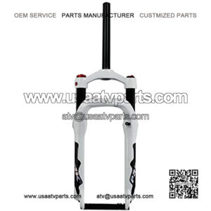 20 Snowmobile ATV Shock Absorber Oil-Gas Fork Front Fork Magnesium Alloy Wide Tire 4.0 Cross Country Bike 135mm Blacka/White