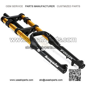 Bike Front Fork 26" MTB Disc Brake Bike 1-1/8" Bicycle Suspension Fork 130mm Travel Cycling Suspension Fork Snowmobile ATV Fat Tire Air