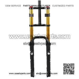Bike Front Fork 26" Snowmobile ATV Fat Tire Air Pressure Shock Absorber Double Shoulder Front Fork 26 4.0 Fork Width 135mm Mountain Bike Aluminum Alloy Spring 1-1/8" Bicycle Accessories