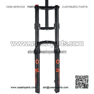 Snowmobile/ATV Front Fork 26 Inch Fat Fork 1-1/8" 135MM Bike Air Double Shoulder Suspension Fork 1-1/8" Shoulder Control QR for 26x4.0 Tire