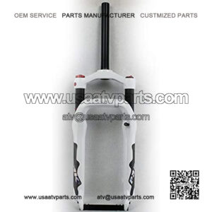 20" 4.0" Snowmobile/ATV/XC Shock Absorber Fork Suspension Fork Open 135MM QR 1-1/8" Shoulder Control Oil and Gas Fork Travel 100mm (Color : White)