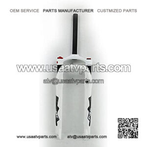 Snowmobile/ATV Air Suspension Fork 26" 4.0" 1-1/8" QR Travel 100mm Ultralight Gas Shock XC Bicycle Bike Front Forks Shoulder Control (Color : White)