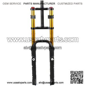 ZHAOMAI Bike Front Fork 26" Snowmobile ATV Fat Tire Air Pressure Shock Absorber Double Shoulder Front Fork 26 4.0 Fork Width 135mm Mountain Bike Aluminum Alloy Spring 1-1/8" Bicycle Accessories