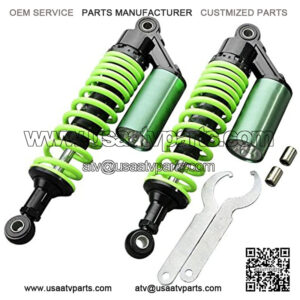 12.5 Inch 320mm Pair Motorcycle Shock Absorber Rear Suspension Universal For Honda Suzuki Yamaha Kawasaki ATV Go Kart Quad Dirt Sport Bikes Green