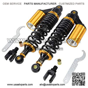 Motorcycle Shock Motorcycle Rear Shocks ATV Shocks Absorber 12.6"/320mm Rear Suspension Replacement Honda Kawasaki Suzuki Yamaha ATV Go Kart Scooter Dirt Bike 125cc 110cc 2pc (Black & Gold)