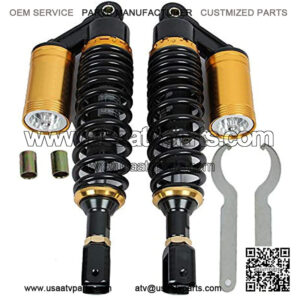 Motorcycle Shock Motorcycle Rear Shocks ATV Shocks Absorber 13.4"/340mm Rear Suspension for Honda Kawasaki Suzuki Yamaha ATV Go Kart Scooter Dirt Bike 125cc 110cc 2pcs (Black & Gold)