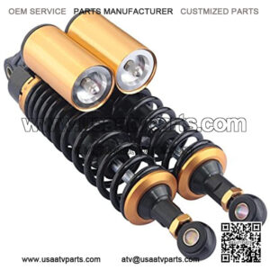 Universal 340mm 13.4" Black and Gold Pair Motorcycle Air Shock Absorbers Fit for Honda Suzuki Yamaha Kawasaki ATV Go Kart Quad Dirt Sport Bikes by Foxstar