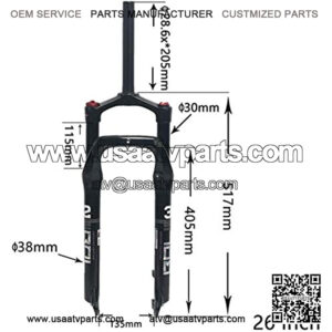 Suspension Forks,MTB Bike Suspension Aluminum Alloy for Cushioned Wheels Snowmobile/ATV Suspension Strong Structure Bike Accessories 26 Inches