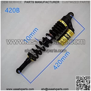 Suspension Shock 420mm/430mm/450mm 10mm 12mm Spring Rear Back Shock Absorber Front Shocker Suspension for Quad Dirt Bike ATV for Bike car (Color : 420mm Gold)