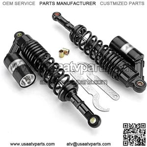 Motorcycle Shock Absorber 360mm 14" Motorcycle Rear Air Shock Absorbers Suspension Fit for Yamaha/Suzuki ATV Dirt Bike Motorcycle Rear Shock Motorcycle Shock Absorber (Color : Black)