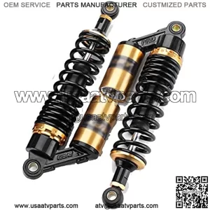 Motorcycle Suspension Strut Pair Universal 280/320/340360/380mm Motorcycle Air Shock Absorbers Rear Suspension Fit For ATV Scooter Dirt Pit Street Bike Motorcycle Shock Absorber ( Color : 380mm Gold )