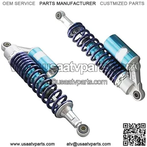 2 Pcs 375mm Air Shock Absorber ATV Motorcycle Quad Suspension Shocks For Motorcycle, ATV, Quad, Dirt Bike, Go Kart, Blue