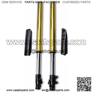 Suspension Shock Motorcycle Falling Protection Gold 735mm Front Forks Shock Absorber Suspension for 125 150 160cc Pit Dirt Bike Scooter ATV for Bike car