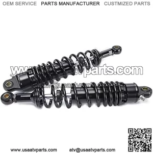 2pcs Spring 7mm Black 320mm 12.6inch Motorcycle Dirt Street Motor Bike ATV Quad Rear Shock Absorber Rear Suspension Bumper Motorcycle Shock Absorber Rear Motorcycle Shock Absorber