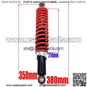 Shock Absorbers Rear Shock 350mm/13. 8in Absorber Universal Fit for Dune Buggy Quad Dirt Bike ATV Aluminium Alloy Shock Spring Suspension (Color : Red)