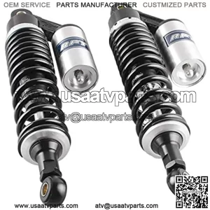 2 Pcs 340mm Air Shock Absorber ATV Motorcycle Quad Suspension Shocks For Motorcycle, ATV, Quad, Dirt Bike, Go Kart, Black & Silver
