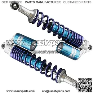 1 Pair 400MM Air Shock Absorber ATV Motorcycle Quad Suspension Shocks For Motorcycle, ATV, Quad, Dirt Bike, Go Kart, Blue