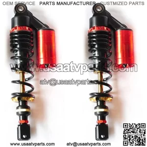 Motorcycle Pair 12 5/8 inches 320mm Fork Clevis Ends Adjustable Air Gas Shock Absorbers Replacement Universal Fit for Suzuki Kawasaki Scooter Atv Quad Dirt Sport Bike Go Kart Red Black