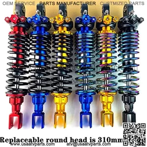 Motorcycle Shock Absorber Universal 310mm 320mm Motorcycle Air Shock Absorber Rear Suspension Fit for Yamaha Motor Scooter Xmax Dio ATV Quad Dirt Bike Motorcycle Absorber (Color : 1 pcs 310mm)