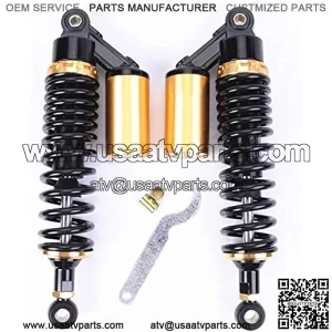 Motorcycle Air Shock Absorbers Universal Fit for Honda Suzuki Yamaha Kawasaki ATV Go Kart Quad Dirt Sport Bikes Golden (280mm)
