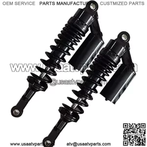 Pair 340mm Universal Motorcycle Air Shock Absorbers Fit For ATV Go Kart Quad Dirt Sport Bikes Black (Black)