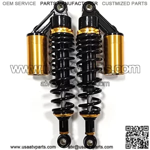 Universal One Pair 12.5 Inch 320mm Motorcycle Air Shock Absorbers (Gold&Black)