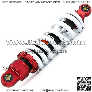 Rear Suspension Shock 325mm Rear Shock Damper Suspension Spring Compatible with Dirt Pit Bike ATV Rear Shock Absorber Spring (Red+Black), (MS325)
