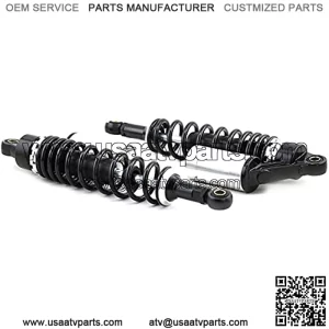 one Pair 340mm Universal Motorcycle Rear Air Shock Absorbers for All ATV Go Kart Quad Dirt Sport Bikes and all Motorcycles(black&silver)