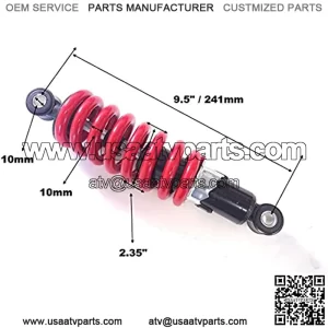 Offroad Promax Industries 9.5 Inch Rear Shock 33cc-49cc 2-Stroke Dirt Bike Db49 X1 X2 Mini ATV H Sk24 1200 lbs.
