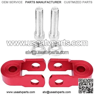 Rear Shock Extender, 2PCS Absorber Riser Universal Motorcycle High Damping Device Thicken Pad Chassis Extender Taper Riser With Screws Red