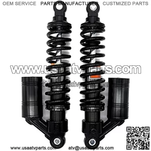Motorcycle Rear Air Shock Absorbers 320mm 12.6Inch Pair Suspension Universal Compatible for Honda Suzuki Yamaha Kawasaki Go Kart ATV Quad Dirt Sport Bikes(Black)