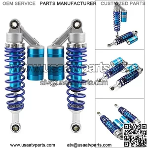 1 Pair Motorcycle 280mm 11" Blue Air Shocks ATV Shock Absorber UTV Shocks For Honda, For Suzuki, For Yamaha, For