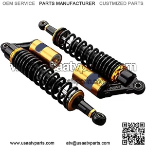 Pair 320mm Universal Motorcycle Rear Air Shock Absorbers Fit For Honda Suzuki Yamaha ATV Go Kart Quad Dirt Sport Bikes Black & Gold