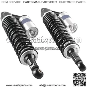 1 Pair Adjustable 375mm Motorcycle Air Shock Absorbers Replacement for Honda Suzuki Yamaha ATV Go Kart Quad Dirt Sport Bikes