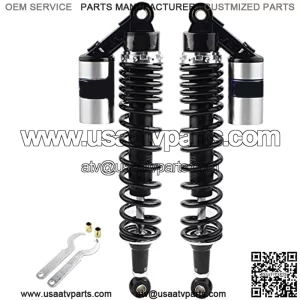 Pair 400mm 15.76" Motorcycle ATV Shock Absorbers Suspension for Honda Suzuki Yamaha ATV UTV Go Kart Quad Dirt Sport Bikes