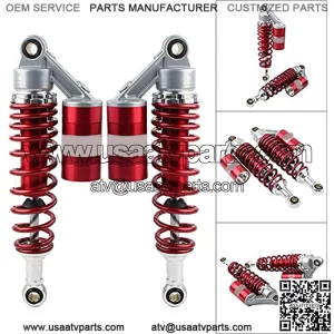 Pair Motorcycle 320mm Red Air Shock Absorbers ATV UTV Rear Suspension Shocks For ATV UTV Go Kart Quad Dirt Bikes