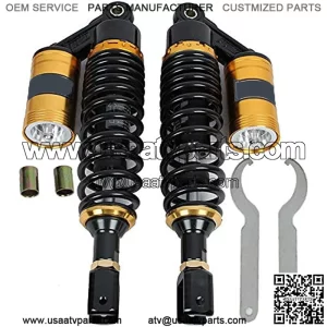 Motorcycle Shock Motorcycle Rear Shocks ATV Shocks Absorber 13.4"/340mm Rear Suspension for Honda Suzuki Yamaha ATV Go Kart Scooter Dirt Bike 125cc 110cc 2pcs (Black & Gold)