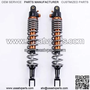 1 Pair Shock Absorbers 360mm 14.2 inches Fork Clevis Ends Motorcycle Replacement Universal for Scooter Atv Quad Dirt Sport Bike Go Kart Suzuki Yamaha Grey