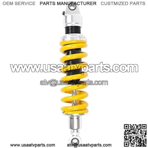 1 Piece Shock Absorber 350mm 13.8 inches Round Ends Motorcycle Replacement Universal for Scooter Atv Quad Dirt Sport Bike Go Kart Suzuki Yamaha Yellow