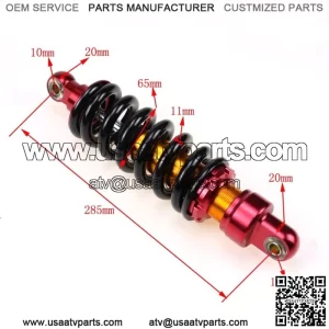 285mm 11"Shock Absorber Rear Suspension For Motorcycle Pit Dirt Pocket Bike Quad