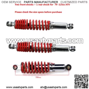 2x 290mm Front Shock Absorber + 250mm Rear Shock Suspension ATV Quad Buggy Dirt