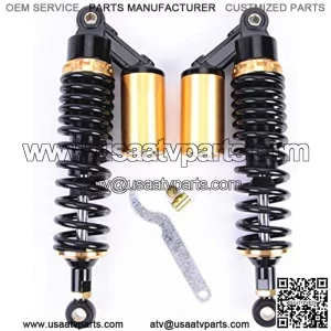 Motorcycle Air Shock Absorbers Universal Fit for Honda Suzuki Yamaha Kawasaki ATV Go Kart Quad Dirt Sport Bikes Golden (320mm)