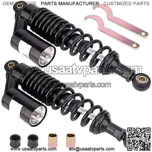 Motorcycle Rear Shock Absorber 320mm Universal Motorcycle Air Shocks Compatible with Yamaha ATV Go Kart Scooter Honda Kawasaki Suzuki Dirt Sport Bike 125cc 110cc, 320mm Motorcycle Shocks (Black)