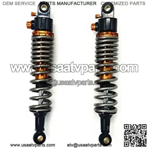 Motorcycle Air Shock 340mm 350mm 360mm 370mm 380mm 400mm 8mm Spring Motorcycle Shock Absorbers Fit for Yamaha Suzuki Kawasaki Dirt Gokart ATV (Color : 400mm Titanium)