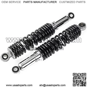 Motorcycle Air Shock Rear Shock 2X 12.5 320mm Motorcycle Rear Shock Absorbers Damping Adjustable Universal Fit for Suzuki Fit for Yamaha 90cc -150cc Dirt Bike ATV (Color : Chrome Black)