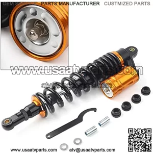 Motorcycle Shock Absorber 430mm 320LBS Motorcycle Rear Shock Absorber 10mm Spring Suspension Fit for Yamaha Suzuki Kawasaki 250cc Trail Dirt Bike ATV Motorcycle Shock Absorber