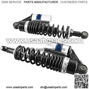 320mm 340mm 375mm 400mm Motorcycle Air Shock Absorbers Suspension Damping Spring Damper Compatible With Yamaha Scooter Gokart Dirt Bikes ATV (Color : 320mm Silver Black)