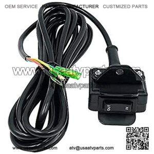 12V Winch Rocker Relay Switch Kit with Mounting Handlebar & 11.5FT Control Line Fit for ATV UTV 4x4 Universal Vehicles Polaris KFI WARN Ramsey