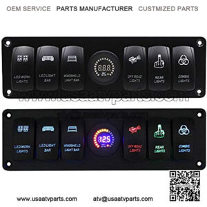 6 Gang Switch Panel Automatic Dimmable, ROADOR Universal Electronic Relay System Circuit Control Box On-Off LED Car Switch Panel Touch Switch Box for Trucks Offroad Boat Marine Car ATV UTV Caravan