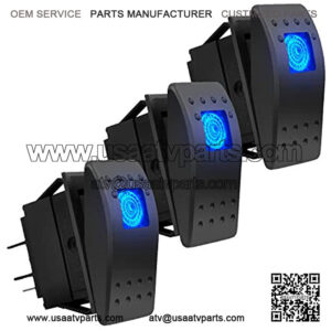 6 Gang Rocker Switch Panel Waterproof Toggle Rocker Switch Panel with Colorful LED Voltmeter Universal for RV Car Marine Boat Truck Buses SUV Camper ATV UTV